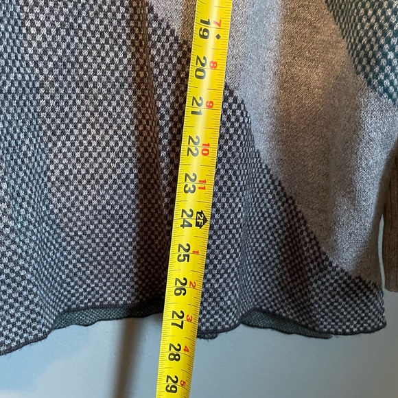 NWT Joseph A. Sz Large Women’s Green V-neck Oversized Sweater Argyle Block $78! - Picture 10 of 12